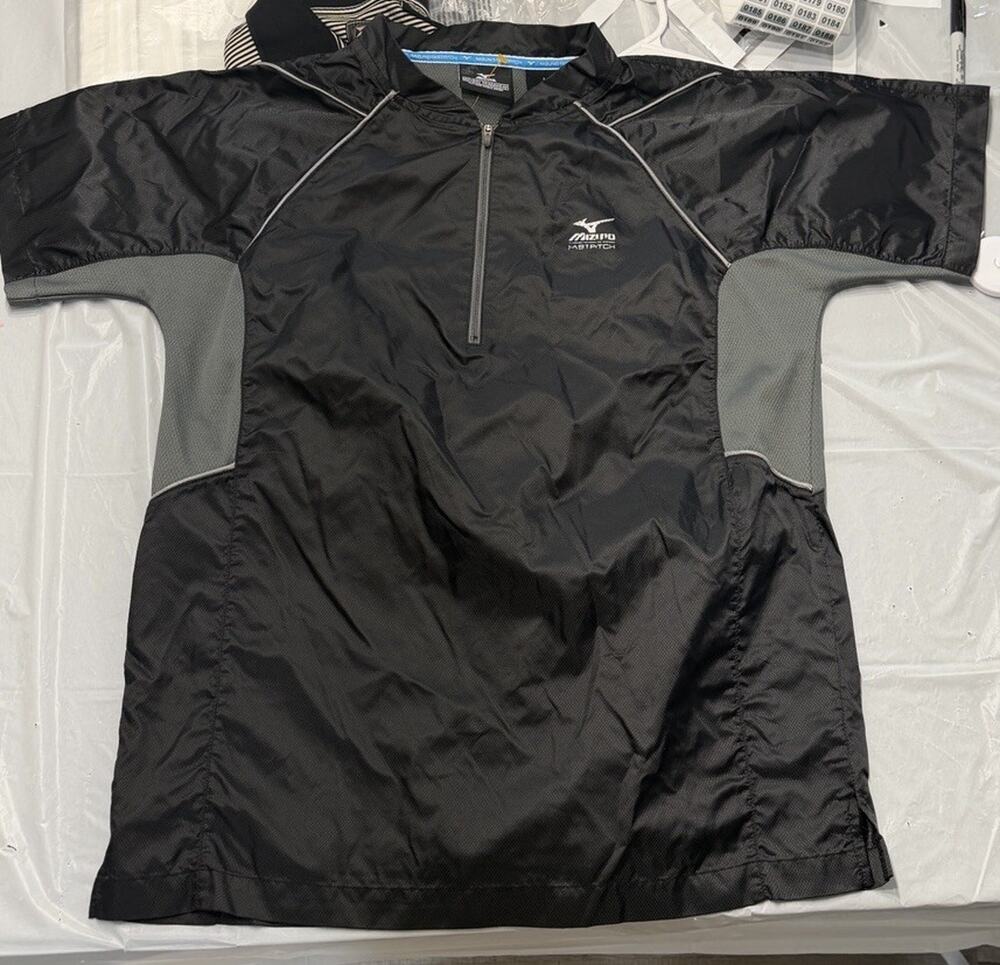 MIZUNO Womens Fast Pitch Softball Batting Jacket L Short Sleeve Windbreaker